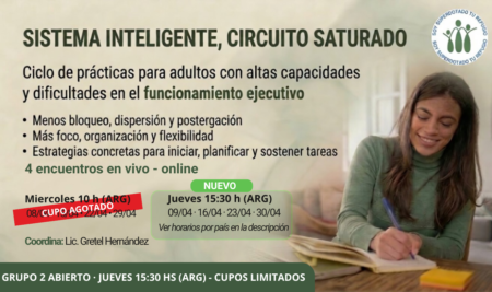 Ciclo de Prácticas con Adultos: Altas Capacidades y Funcionamiento Ejecutivo