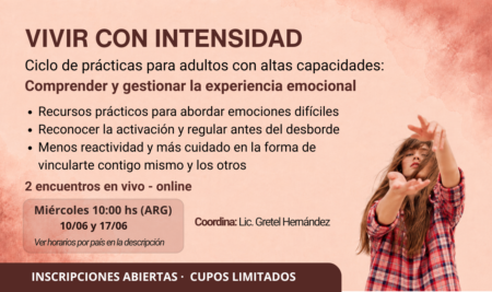 Ciclo de Prácticas con Adultos: Vivir con Intensidad